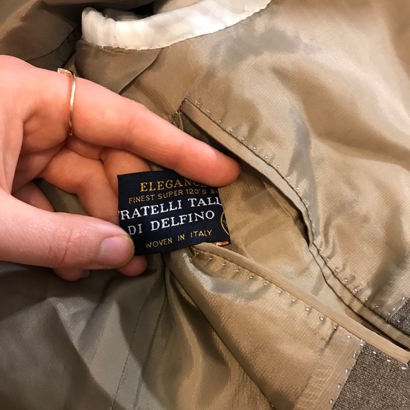 Pal Zileri Italian Made Brown Wool Tweed Suit Set - Picture 12 of 16